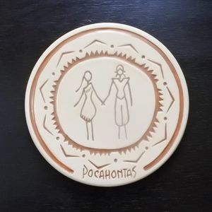 Vintage 90s Pocahontas Treasure Craft x Disney Collectible Trivet Plate